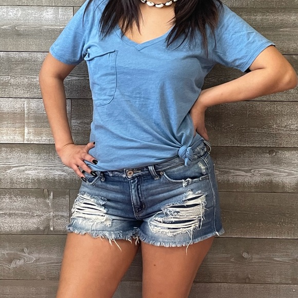 RESTOCKED Kancan distressed cutoff denim shorts! - Picture 2 of 16